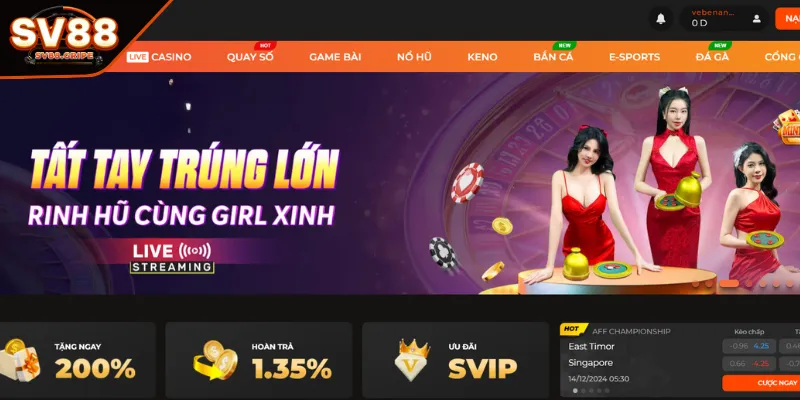 Đánh giá về sảnh casino SV88