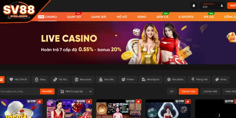 Tổng quan về Casino SV88